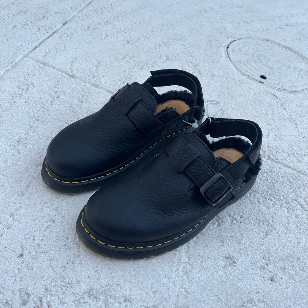 Black Dr. Marten Sherpa clogs